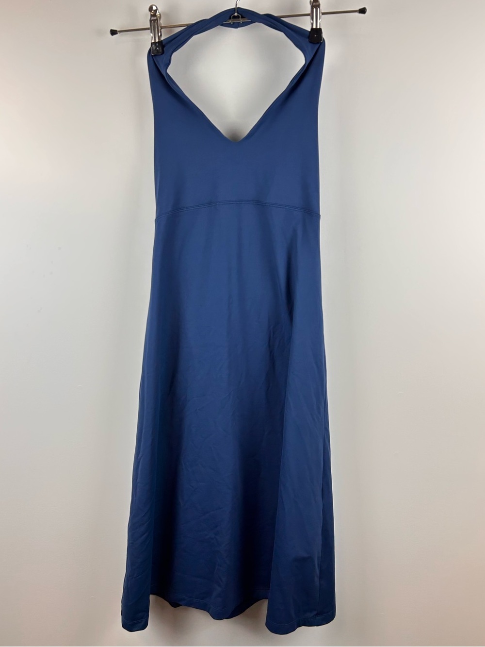 Patagonia Morning Glory Halter Dress Blue Women’s Medium Tie Back